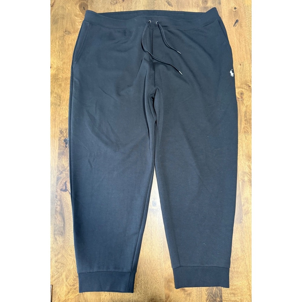 EUC Mens Polo Ralph Lauren black jogger sweatpants stretch size 3XB